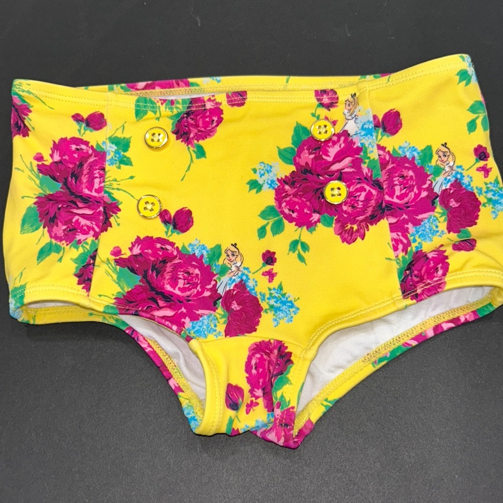 Janie & Jack Disney girls size 6 swim bottoms Alice and wonderland